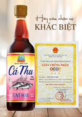 Mắm cá thu 25 độ đạm chai thủy tinh 500ml